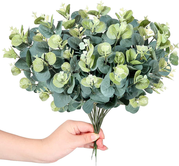 3 Pieces of Artificial Eucalyptus Gingko Sticks - Home Decor Plants- Flower Decorative Leaves for Living Room, Valentine's Day Decoration Items (Pack of 3) (No Vase)