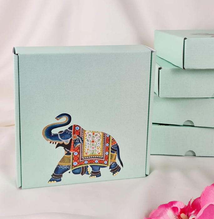 6 Pcs (8x 8 x 2 inch) Multipurpose Decorative Folding Paper Cardboard Box DIY Box for Gift Hamper,Wedding gifing.