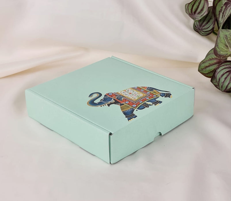 6 Pcs (8x 8 x 2 inch) Multipurpose Decorative Folding Paper Cardboard Box DIY Box for Gift Hamper,Wedding gifing.