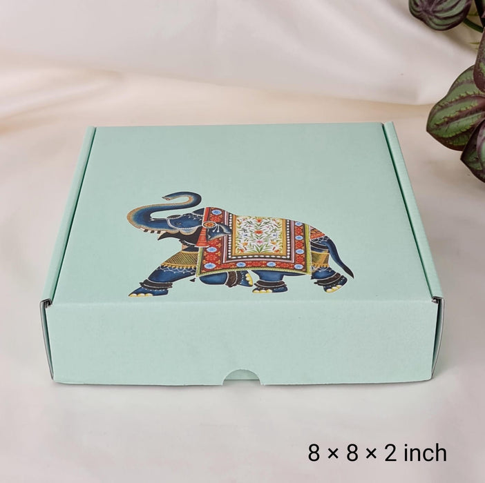 6 Pcs (8x 8 x 2 inch) Multipurpose Decorative Folding Paper Cardboard Box DIY Box for Gift Hamper,Wedding gifing.