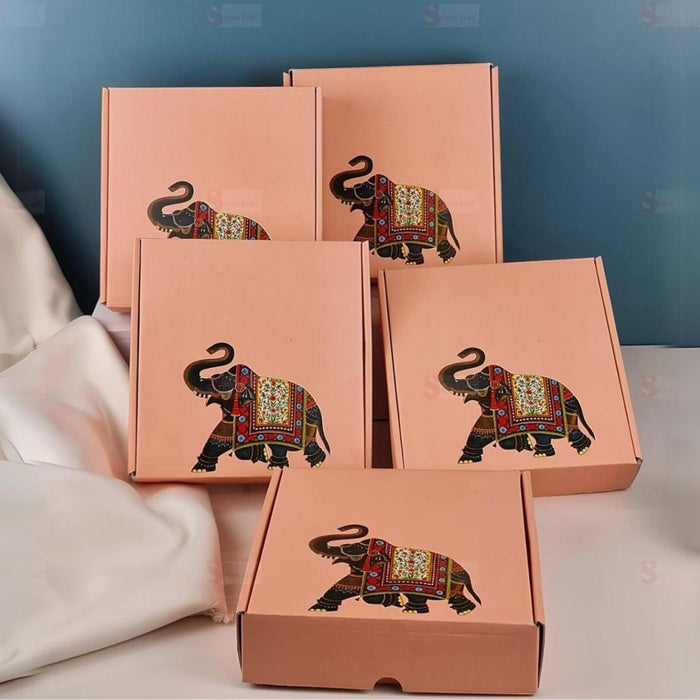 6 Pcs (8x 8 x 2 inch) Multipurpose Decorative Folding Paper Cardboard Box DIY Box for Gift Hamper,Wedding gifing.