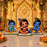 Baby Krishna and elephant MDF Cutouts with Stand | Perfect for Baby Shower, Janmashtami Decoration, Backdrop, Welcome Table & Showpiece