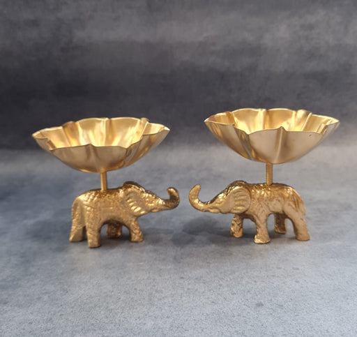 Elephant Tealight holder Pack of 2