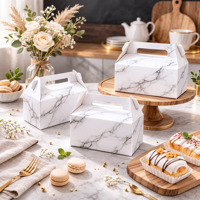 Marble print Decorative Folding Paper Gift Boxes For Gifting Chocolates, Dryfruits Items - Fancy Decorative packaging In Marriage Pooja Function Packing