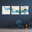 1 set of 3 square abstract wall art hanging Canvas Frame for home decor,Living Room, bedroom, Painting Set for medium size wall (Set of 3)