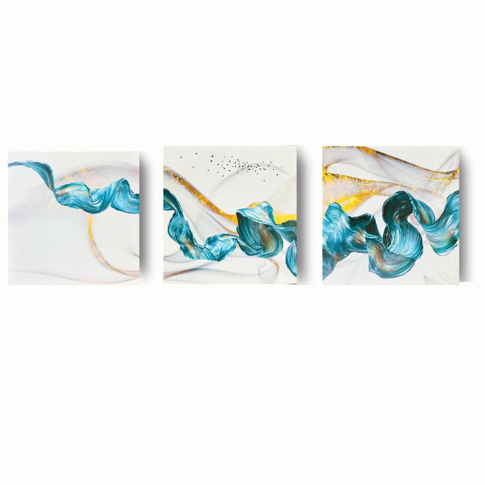 1 set of 3 square abstract wall art hanging Canvas Frame for home decor,Living Room, bedroom, Painting Set for medium size wall (Set of 3)