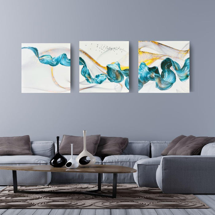 1 set of 3 square abstract wall art hanging Canvas Frame for home decor,Living Room, bedroom, Painting Set for medium size wall (Set of 3)