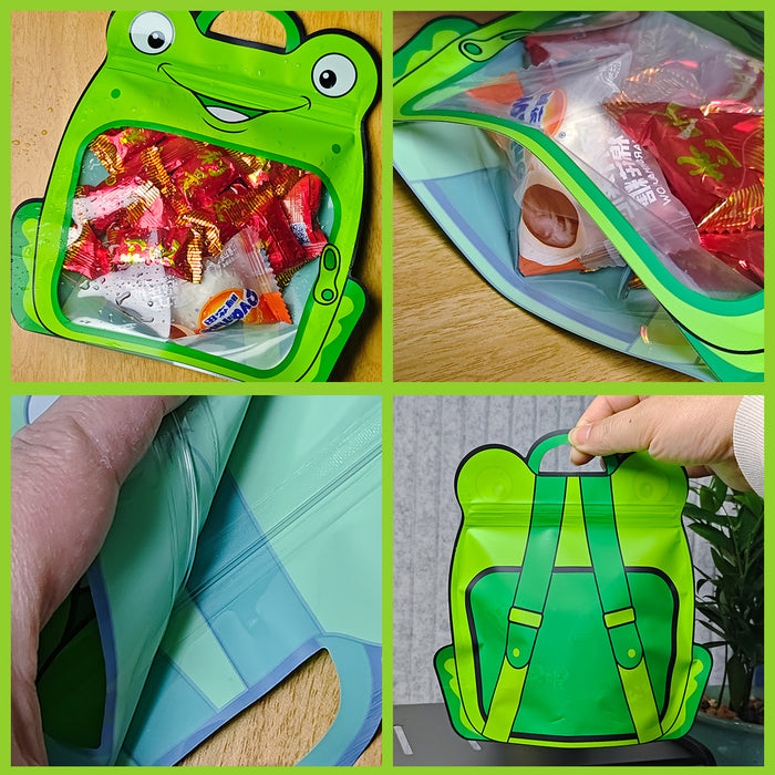 20 Pcs Animal Design Ziplock  Pouches  For Gifting, Return Gifts, Birthday, Baby Shower, Party Pouches | Chocolate & Dry Fruit Packing