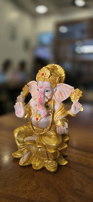 1 Piece Idol Shree Ganesh Murti - Ganesha for Home Decor Ganpati Decoration for Lord Pooja, Office, Living Room, Mandir, Ganapati Showpiece for Gift(Pack of 1) (Model 1)