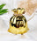 1 Piece Ceramic Dollar Potli Design Gullak : Piggy Bank for Rupees Savings - Coin Storage Tip Box Ideal for Kids and Adults - Money Kilona Pikibank ATM Coinbox Gulak (Pack of 1) (Gold)