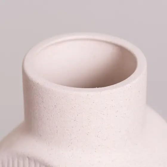 SATYAM KRAFT 1 Pcs Ceramic Items Vase for Flower Pot, Gift, Home Decor, Bedroom, Office Corner, Living Room, Décor Item (Pack of 1) (Grey)
