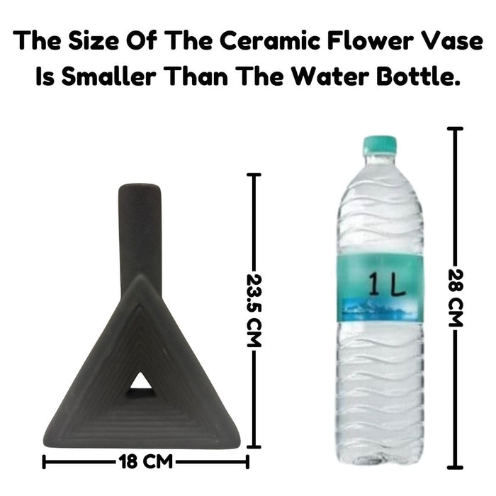 1 Pcs Ceramic Flower Vase Pot for Flowers, Gifing, Home Decor, Bedroom, Office, Table, Living Room, Decoration Items