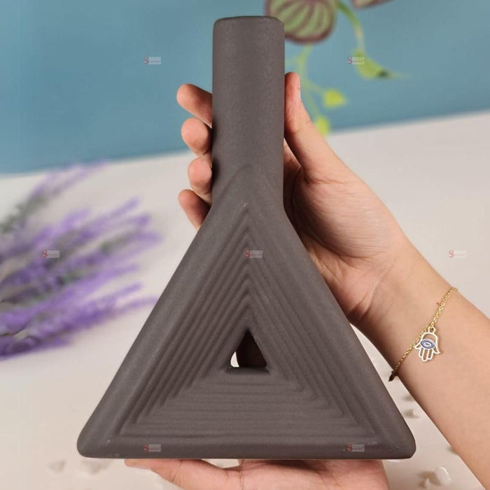 1 Pcs Ceramic Flower Vase Pot for Flowers, Gifing, Home Decor, Bedroom, Office, Table, Living Room, Decoration Items