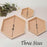 1 Set (3 Pcs) MDF Hexagon Trousseau Pinewood Attractive Decorative Art Tray for Home Decor, Saree, Clothes Packaging for Gifting in Hampers, DIY Craft.