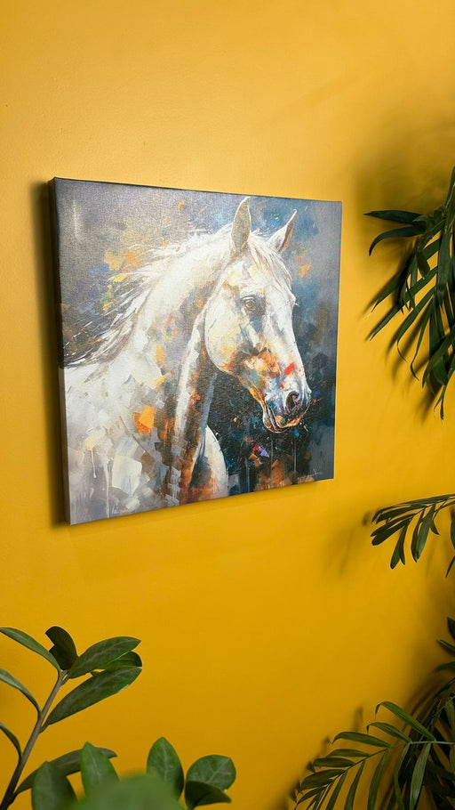 1 Piece square Horse abstract wall art hanging Canvas Frame for home decor,Living Room, bedroom, Painting Set for medium size wall decor.