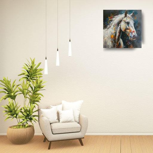1 Piece square Horse abstract wall art hanging Canvas Frame for home decor,Living Room, bedroom, Painting Set for medium size wall decor.