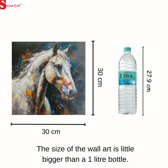 1 Piece square Horse abstract wall art hanging Canvas Frame for home decor,Living Room, bedroom, Painting Set for medium size wall decor.