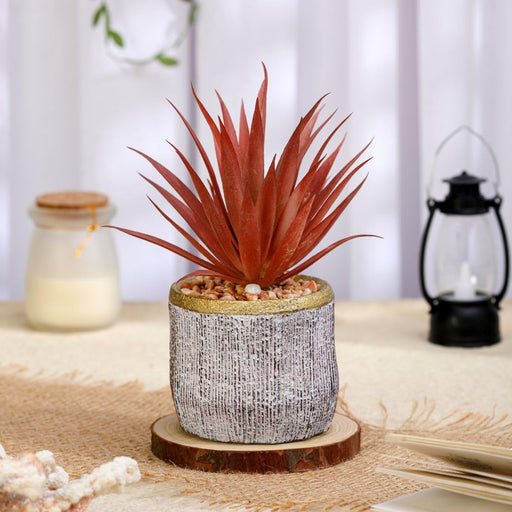 1 PCS Mini Artificial Succulent with Ceramic Pot for Home Decor