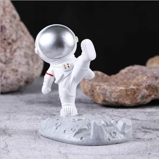 SATYAM KRAFT 1 Pc Mobile Stand Cool Astronaut Design Mobile Holder, Fun 3D Design, Mobile Phone Tablet for Desk Compatible with All Smartphones for Children, Adults(Model 2)