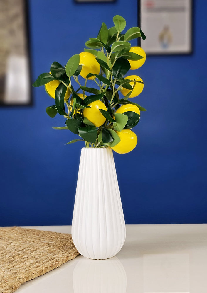3 Pc Lemon Plant Stick, Elevate Your Décor with Artificial Lemon Branches Lifelike Lemon Tree Plants for Vase Display in Home, Garden, Office, Living Room (Pack of 3)