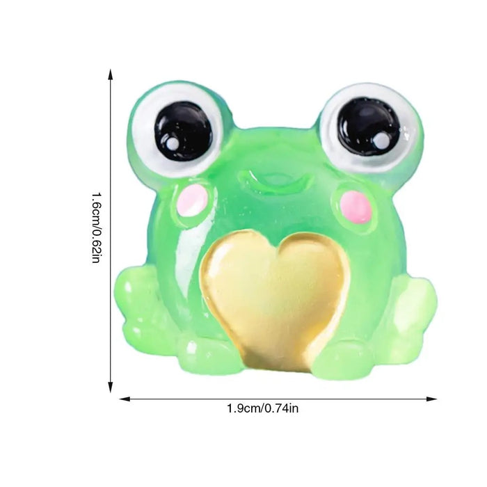 SATYAM KRAFT 1 Set Frog Miniature Set for Home, Bedroom, Living Room, Office, Restaurant Decor, Figurines and Valentine Decoration Items, (Resin)(6 pieces)