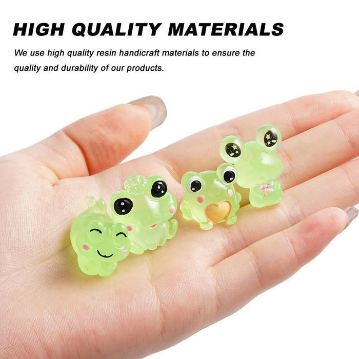 SATYAM KRAFT 1 Set Frog Miniature Set for Home, Bedroom, Living Room, Office, Restaurant Decor, Figurines and Valentine Decoration Items, (Resin)(6 pieces)