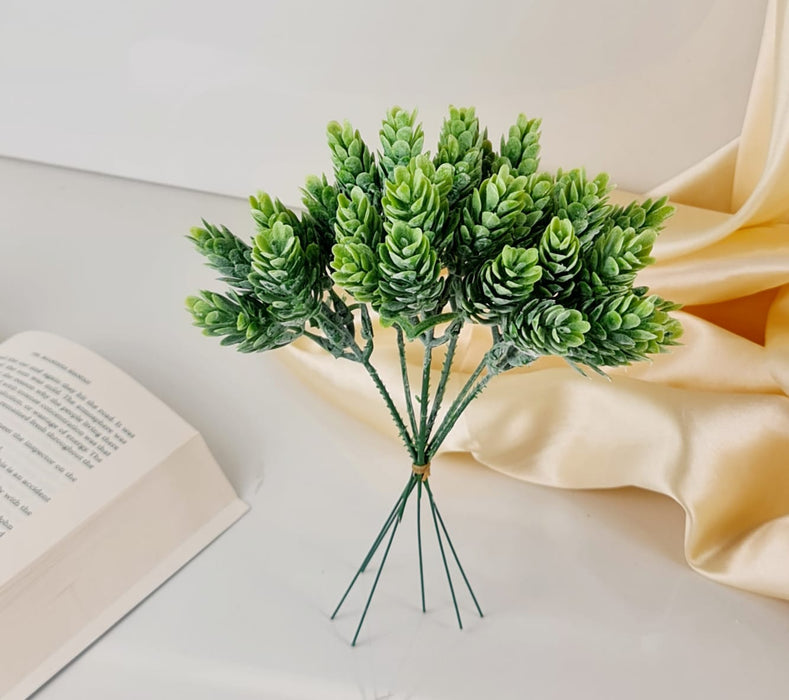 2 Bunch (6 stick in 1 bunch) Artificial Pineapple Grass Stick Decorative Items for Home, Room Decorations, Living Room, Table, Office Decoration, Restaurants, Cafes (Pack of 2 Bunch)