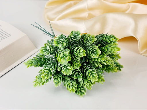 2 Bunch (6 stick in 1 bunch) Artificial Pineapple Grass Stick Decorative Items for Home, Room Decorations, Living Room, Table, Office Decoration, Restaurants, Cafes (Pack of 2 Bunch)