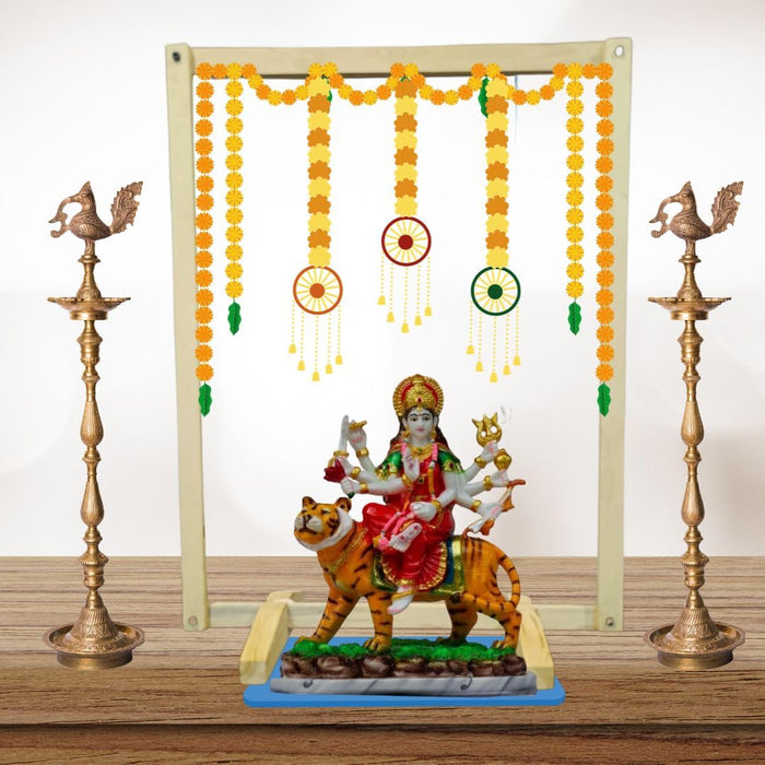 Satyam Kraft DIY Folding Mandap Back Drop for Laxmi Pooja, Durga Pooja,Diwali Decoration Item.