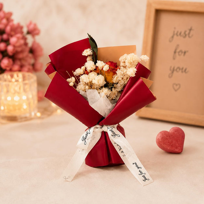 Mini Dried Flower Bouquet | Aesthetic Handmade Floral Gift Bouquet for Gifting & Décor