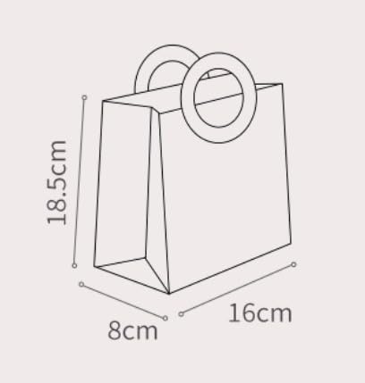 Translucent Bags Goodie Bags With Handle Gift bag, hamper bag, Carry Bags, shopping gift bag for Gifting, Presents, Packing, Return Gifts, Birthday, Events (Medium)(16 X 6 X 18.5 CM)
