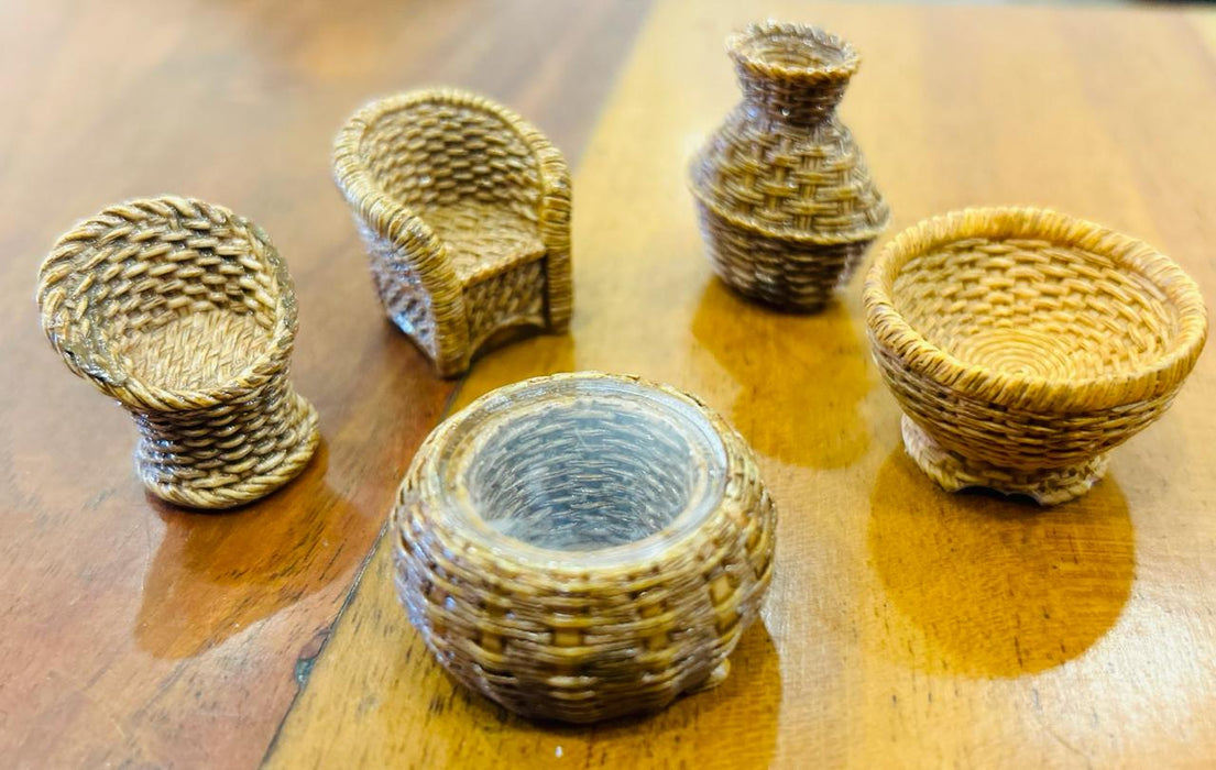 PACK OF 2 Set of Resin Furniture Miniature Set for Home, Bedroom, Living Room, Office, Restaurant Decor, Figurines and Garden Decoration Items, Project