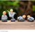 1 Set Monk Buddha Miniature Showpiece Set Monks Figurine Statue Decorative Showpiece - 4 cm  (Clay, Multicolor)
