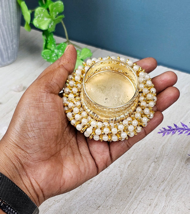 4 Pcs Candle Classic Holder Design, Tealight Diya Holder of Metal Stand for Home Decor,Diwali Decor,For Rangoli, Pooja Room Item,Mandir Decor, Festival, New Year Decoration (3 inch)(Pack Of 4)