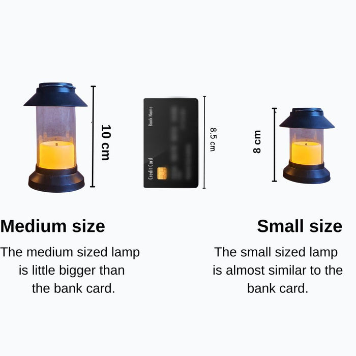3 Pcs Flameless and smokeless Acrylic Antique LED Hurricane Lantern Lamp and Wireless Wall Hanging Candle for Home,Living Room, Wall Decor, Diwali Decorations (small)