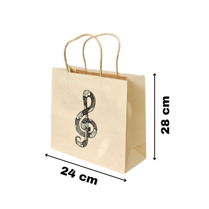 SATYAM KRAFT Medium Size Paper Bag With Handle 28 x 24 x 10 cm Gift Paper bag, Carry Bags, gift bag, gift for Birthday, gift for Festivals, Season's Greetings and other Events