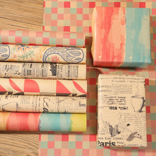 5 Pcs Brown Colour Gift Wrapping Paper Sheets | Bouquet Packing, Craft & DIY, Birthday, Wedding, Anniversary, Return Gift for Him & Her, Mother's Day, Book Cover, Scrapbooking