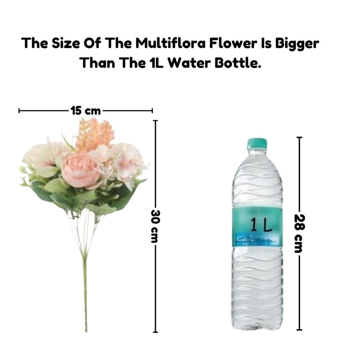 Artificial Multiflora Flower Roses Sticks Bunch decorative items for Decoration, Craft Items Corner (Without Vase Pot)