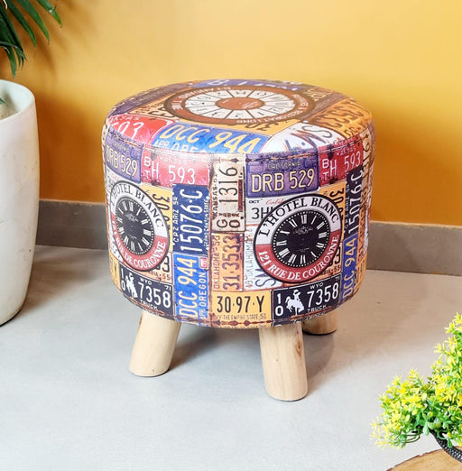 1 Pcs Wooden Stool - Handcrafted and Sustainable Seating Solution Perfect for Office or Home, Living Room, bedroom, Gifting.