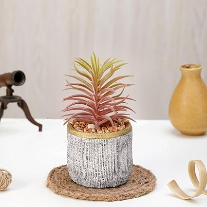 1 PCS Mini Artificial Succulent with Ceramic Pot for Home Decor