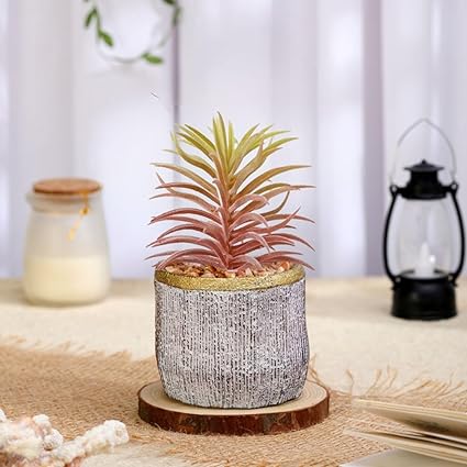 1 PCS Mini Artificial Succulent with Ceramic Pot for Home Decor