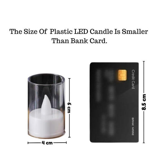 Plastic Candle, Tealight LED Candle Light for Home, Lobby, Drawing Room, Living Room, Bedroom Decoration,Home Decor,Diwali Decor- 12 pcs
