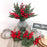 1 Set (12 PCS Artificial Pine Branches with 4 PCS Red Berry Stems) | Decorative Flowers for Home Décor, Vase Decor, Christmas, Festival Decoration (Red & Green)