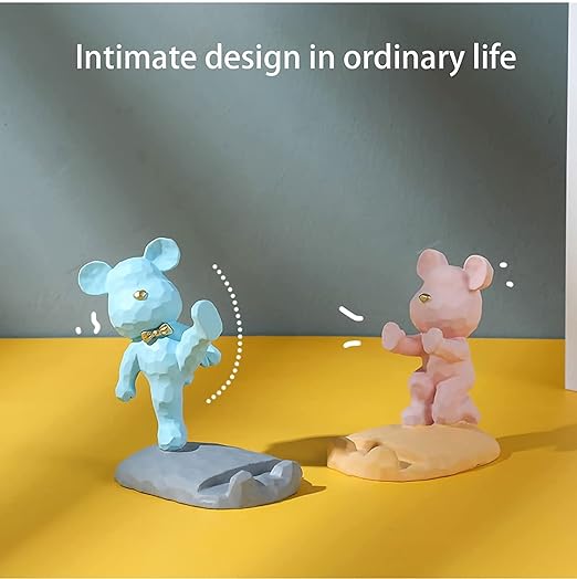 1 Pc Mobile Stand Cool Bear Design Mobile Holder, Fun 3D Cartoon Design, Mobile Phone Tablet for Desk Compatible with All Smartphones for Children, Adults, Gift Item, Decor Home