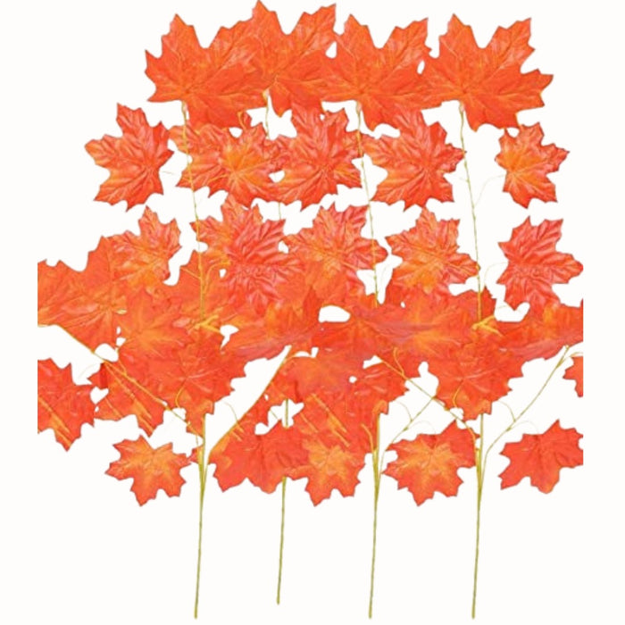 6 Pcs Artificial Maple Leaf for Home Decor, Living Room, Bed Room, Graden Decor, Birthday,Anniversary Celebrations, Event Decoration