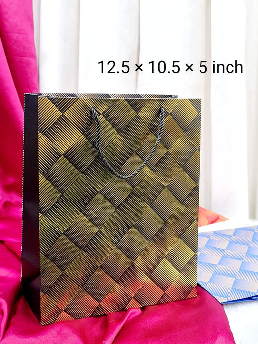 Large Paper Bag Goodie Bags With Handle Gift Paper bag, Carry Bags, gift For Valentine Gifting, marriage Return Gifts, Birthday, Wedding, Party, Festivals, Season's Greetings(Mix Color)