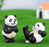 SATYAM KRAFT 4 Pieces of Panda Miniature Set for Unique Gift, Home,Bedroom, Living Room, Office, Restaurant Decor, Figurines and Garden Decor Items (Multicolor)(Poly Resin)(4 Pieces in 1 Set)