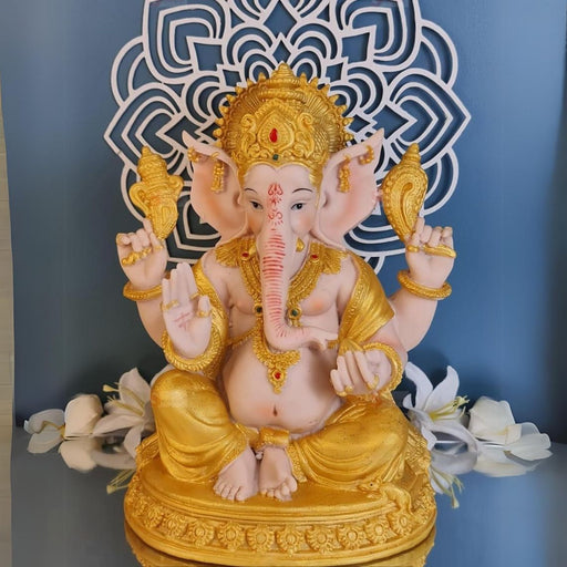1 Piece Idol Shree Ganesh Murti - Ganesha for Home Decor Ganpati Decoration for Lord Pooja, Office, Living Room, Mandir, Ganapati Showpiece for Gift(Pack of 1) (Model 4)