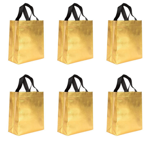 Medium Size Non Woven Bag With Handle 26 x 29 cm Gift Paper bag, Carry Bags, gift bag, gift for Birthday, gift for Festivals, Season's Greetings and other Events(Gold)