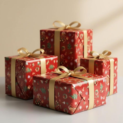 10 Pcs Christmas Theme Premium Design Gift Wrapping Paper for Him/Her, gift Packing Sheets Decorative Gift Wrap for Christmas, Birthday, Return Gifts, book Cover, Packaging material, Craft